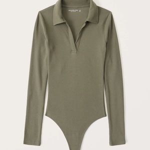Abercrombie & Fitch Olive Green Bodysuit
